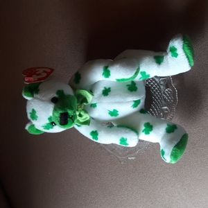 Excellent condition Ty Beanie Babies "CLOVER" the bear Hollographic tush tag